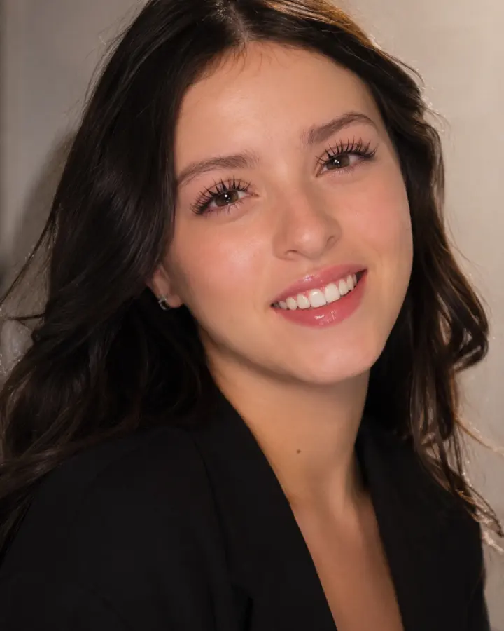 Close-up of natural lashes after a lash lift and tint